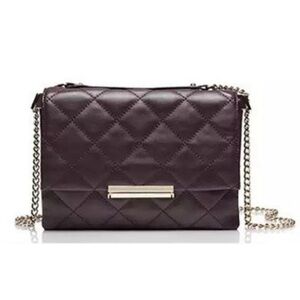 Kate Spade Emerson Place Lenia Deep Plum Shoulder Bag 10 X 8